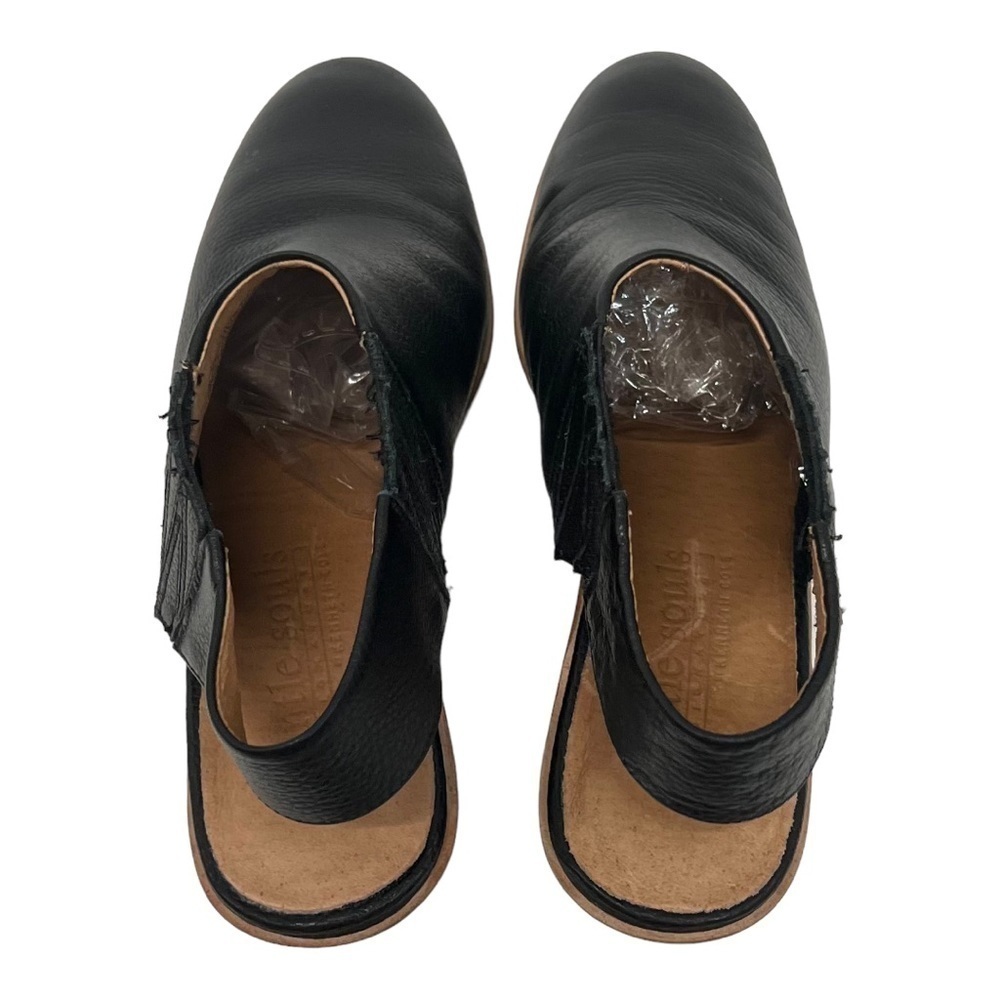 Gentle Souls Harlie Slingback Black Leather Open Back Comfort Booties Womens 9.5 - Picture 7 of 13